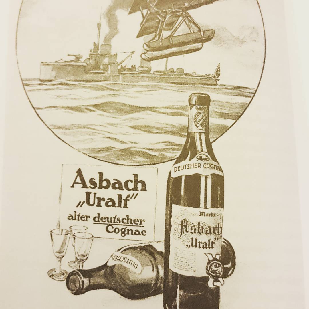 #advertising from 1918 during a First World War. A german Cognac